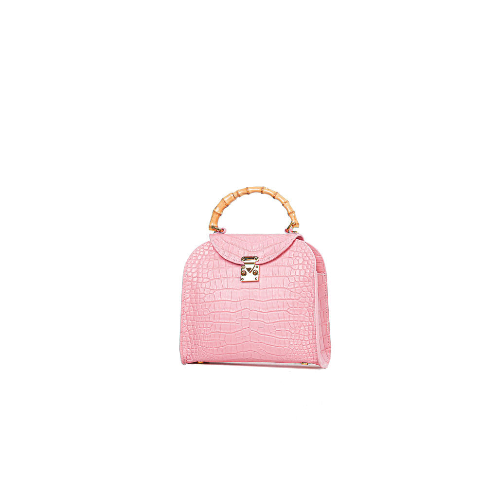 Emma Light Pink Crocodile